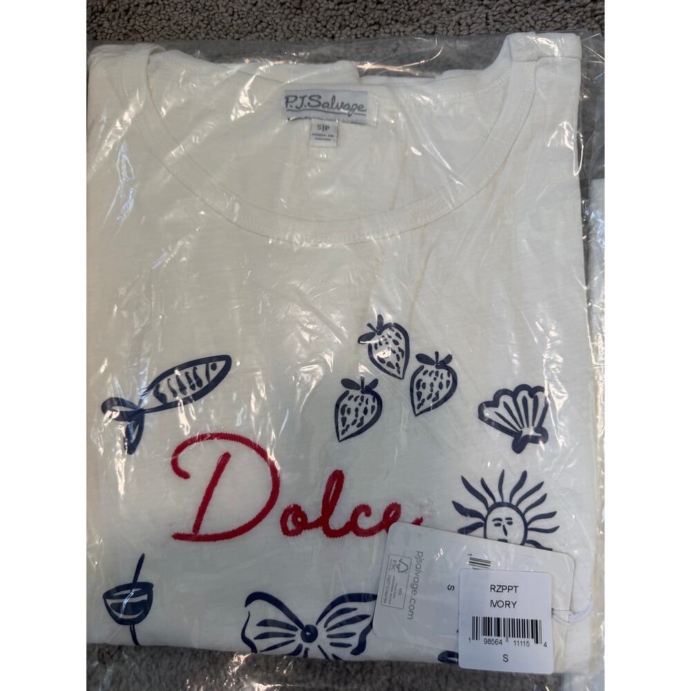 New P.J. Salvage Italian Coastal Dolce Far Niente Pajama Top Women's Size Small - Picture 5 of 5